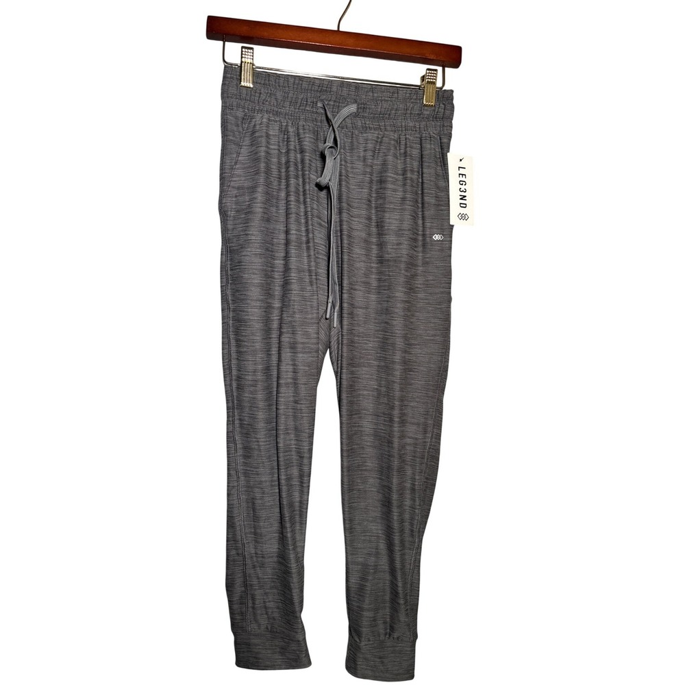 NEW LEG3ND Grey Space Dye Joggers Mens Small Soft Touch Stretch Pants Activewear